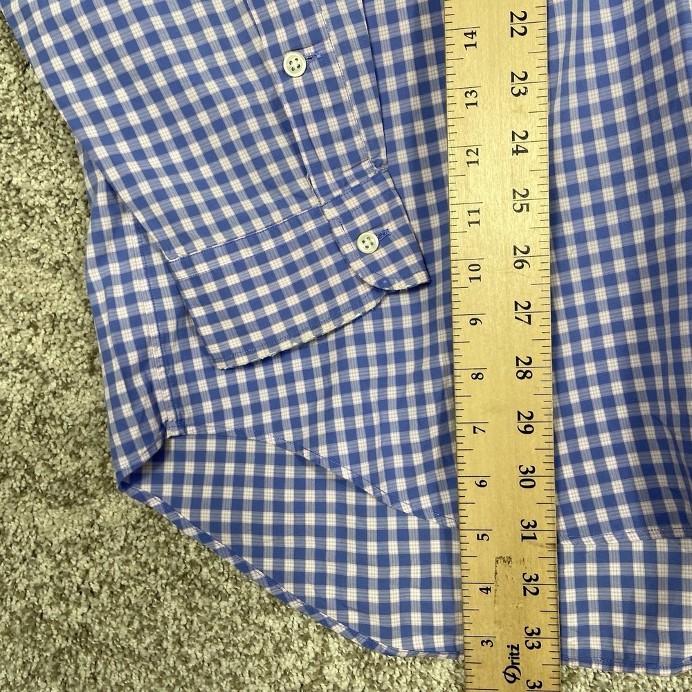 Polo Ralph Lauren Shirt Mens XL Blue Gingham Blake Cotton Short Sleeve Button Up - Picture 6 of 6